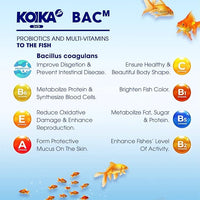 KOIKA BACM Natural Color Enhancement for Fish, Combination of Probiotic & Multi-Vitamins for Aquarium A, B6, B2, Pleasant Smell (BACM (New Formula), 30ml)