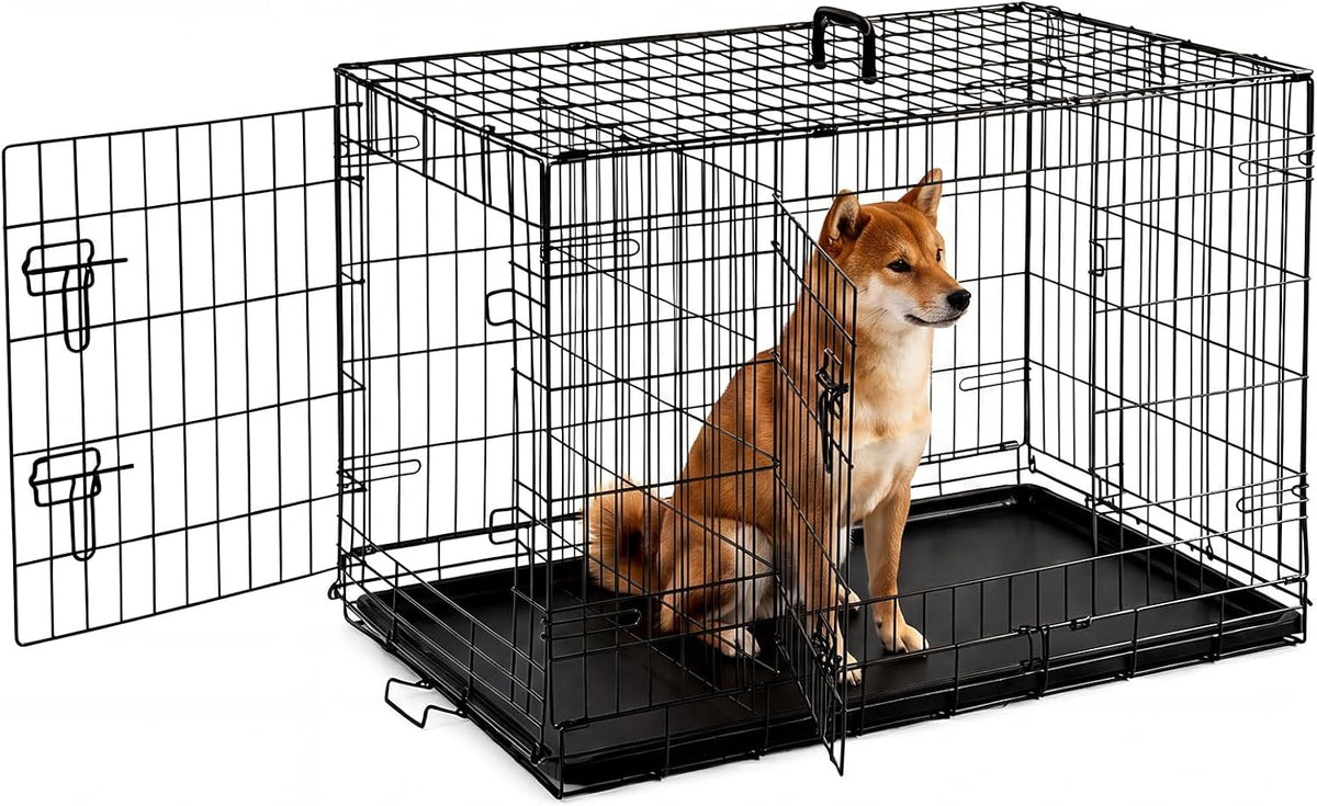 Extra Large Dog Crate 48 Inch Double Door Pet Cage Kennel – Essentials for Dogs - 36.6"L x 22.6"W x 24.2"H / 1P / Double Door