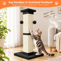SOCATER Cat Scratching Post 33 Inch, Beige – Essentials for Cats - Black - image 3