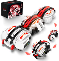 BAZADER 360° Stunt Remote Control Car with LED Lights – Fun for Kids & Family - Red