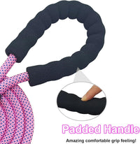MayPaw Rope Dog Leash, Thick Leash for Medium Large Dogs - pink-blue dot / 1/2" * 6' - image 3