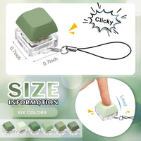 6 Pcs Keyboard Fidget Toy Keyboard Fidget Keychain - Green / Classic / 6 - image 2