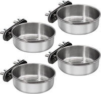 Large Bird Feeding Dish Cups with Clamp Holder - Small / 4 Pack