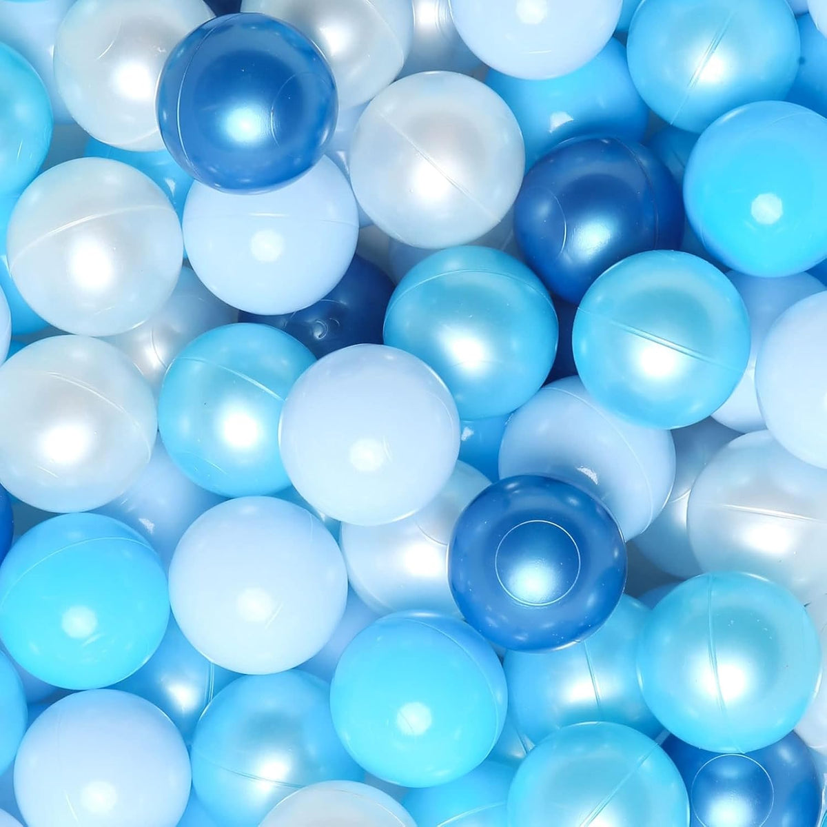 GOGOSO Ball Pits Balls for Toddlers Pack of 50 100 200 Plastics Shape - Pearl Blue Colors / 50 balls