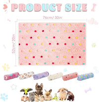 6 Pack Guinea Pig Cage Liner, Washable Guinea Pig Fleece Blankets Beding Accessories, Flannel Throw Warm Sleep Mat, Pet Pee Pads for Small Animal Hamster Rabbit Puppy Cat (Light Color, 30x20 Inch)