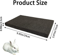 BNOSDM Rabbit Grinding Claw Pads Bunny Scratch Foot Pads Natural Hamster Lava Stone for Teeth Grinding Black Guinea Pig Scratching Board Chew Toy for Ferret Chinchilla Mouse