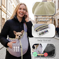 Dog Carrier Sling, Dog Carriers for Small Dogs Up to 20lbs - Purple - image 3