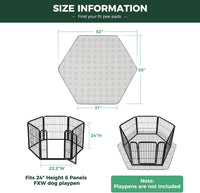 FXW Washable Pee Pads for Dogs, Super Absorbent - 31" Hexagon / 2 Packs - image 2