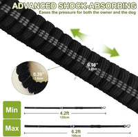 Dog Leash Heavy Duty, Bungee Leash Reflective Car Seat Belt for Dogs Brown – Essentials for Dogs - Black - image 4