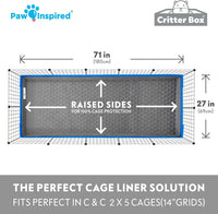 Paw Inspired Critter Box Cage Liner, Raised Sides, C&C 2x4 – Daily Care for Small Pets - C&C 2x5 (14" Grids) - image 3