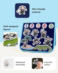 CHEFAN felt board story set with nursery rhyme felt pieces and a felt board with pockets - view 7