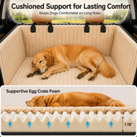 URPOWER Dog Car Seat Cover for Back Seat - Light Khaki / Standard - 54" Length - image 3