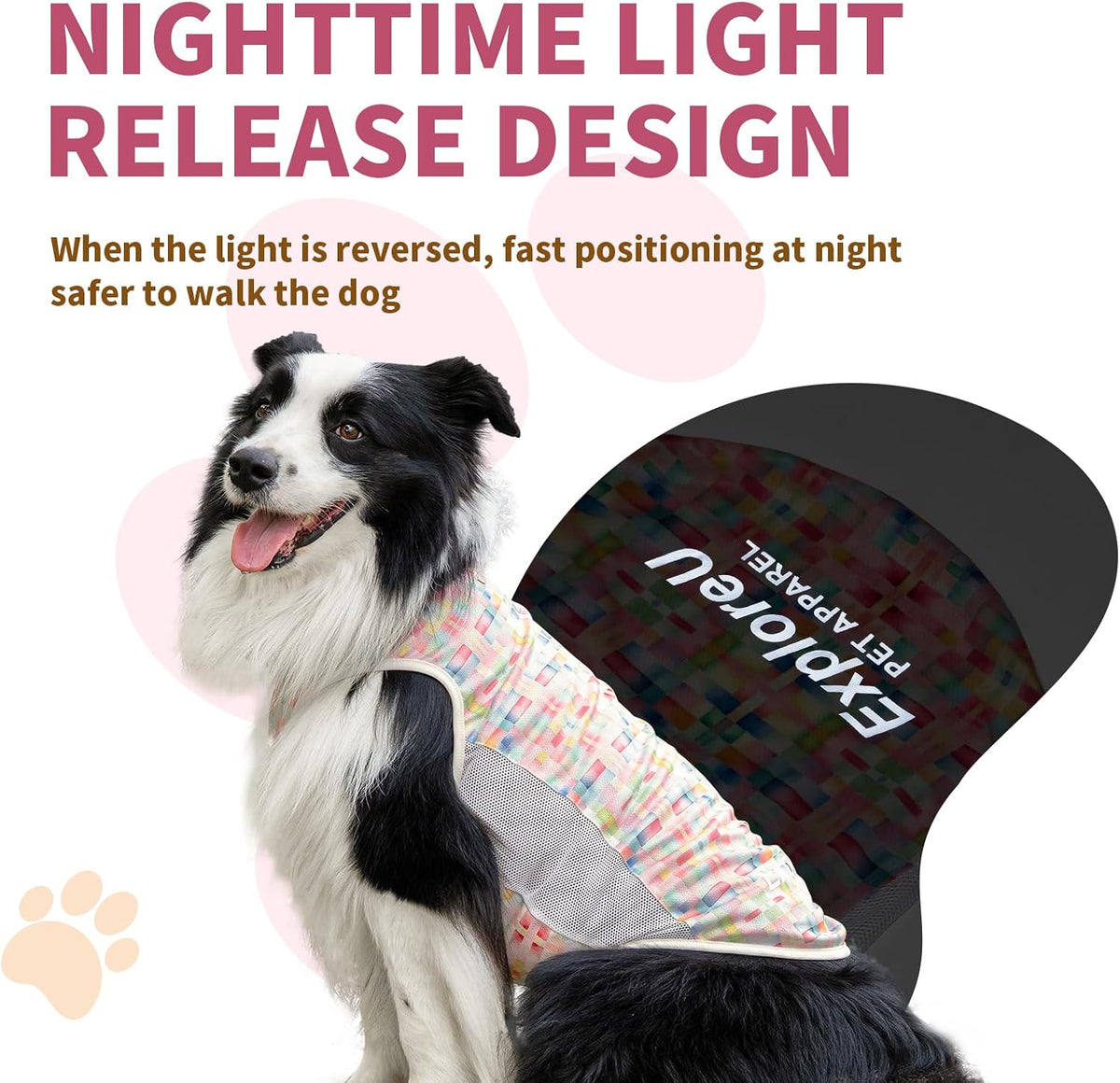 Dog Cooling Vest with Soft Stretchy Sun Protection, XL - Large (44-55lbs) / Candy Patch - image 3