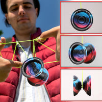 W07 yoyo Professional Metal Trick Yoyo Responsive & Unresponsive – Fun for Kids & Family - W07-Black Blue Red-Pro yoyo - image 3