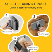 Deshedding Dog Brush for Shedding - Gray - image 3
