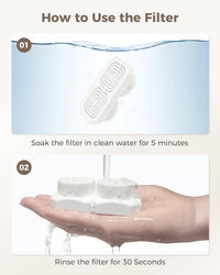 Neareal Cat Water Fountain Replacement Filters and Pre-Filter Sponges – Essentials for Cats - 6 Filters & 6 Sponges - image 3