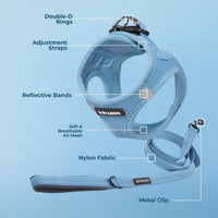 Best Pet Supplies Voyager Step-in Air All Weather Mesh Harness - Baby Blue / S (Chest: 14.5 - 16") - image 3