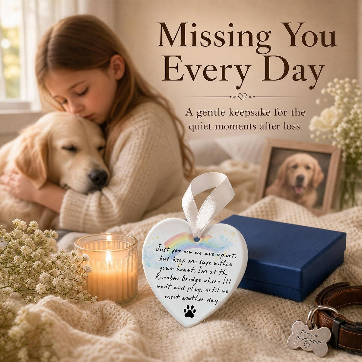 OFlyDesigns Pet Memorial Ceramic Heart Keepsake - Until We Meet - image 4