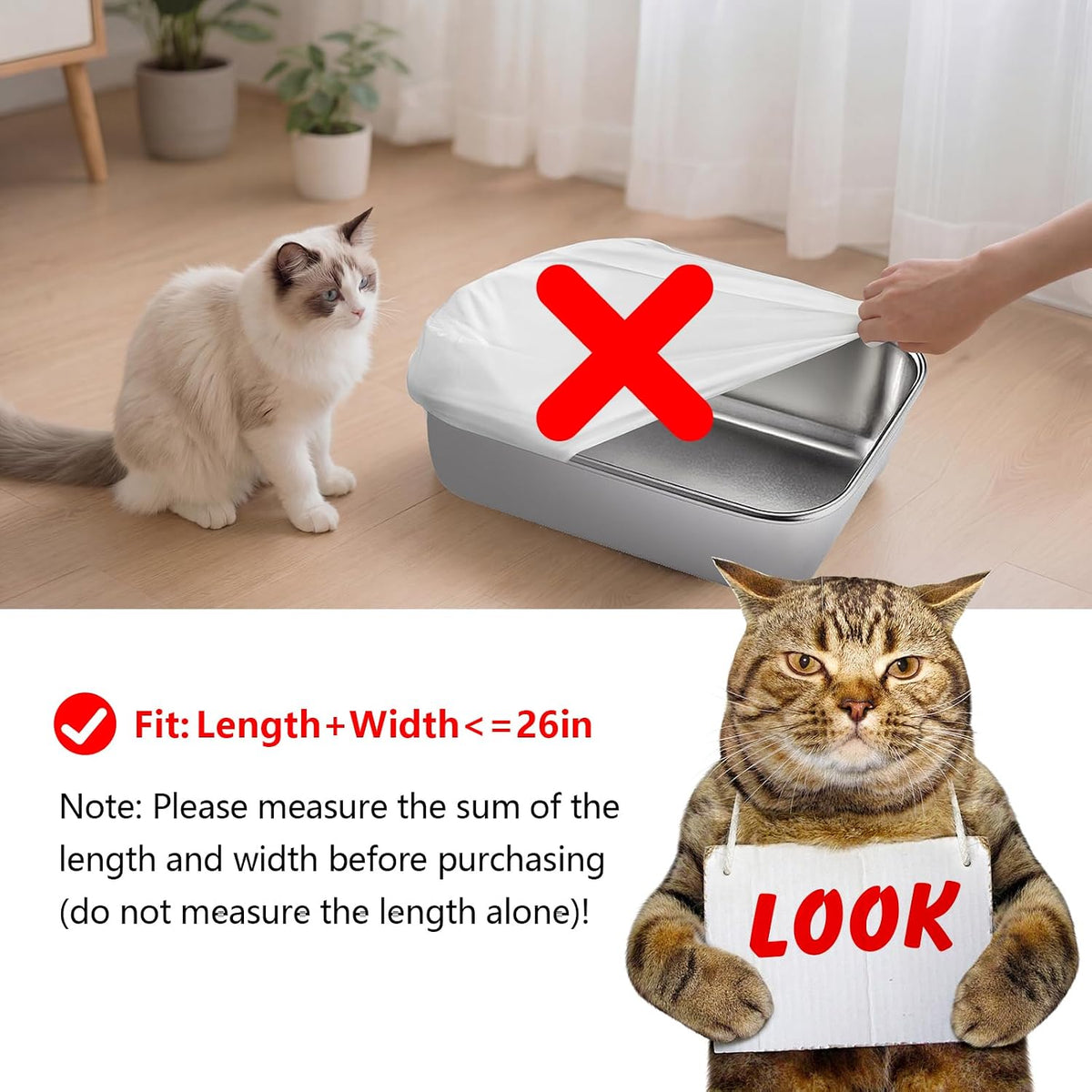 ondware 120 automatic cat litter box bags, 6 rolls with pull rope closure - view 3