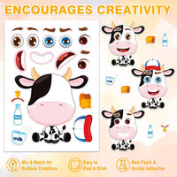 48 Fall Make-a-Face Sticker Sheets for Kids - Cute Animals - image 4
