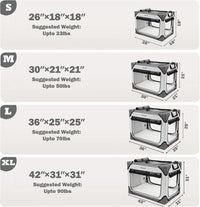 Collapsible Dog Crate for Large Dogs 36 Inch - Light Grey / 30.0"L x 21.0"W x 21.0"H - image 2