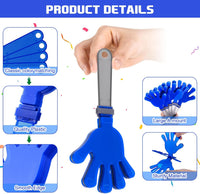 Junkin purple and white plastic hand clappers noisemakers, 48 pack - view 25