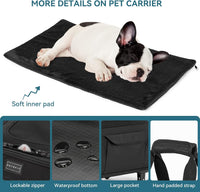 Petsfit Cat Carrier with Wheels, Removable Spinner Wheels - 25.5"L x 14.0"W x 14.0"H / Black - image 3