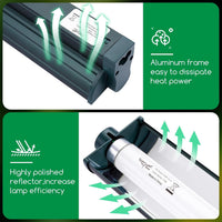 T5 Reptile Light Fixture Combo Kit 24W Light Fixture Reptile - 17w-green / 17W 24.3IN Green - image 4