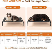 Petsfit 48 Inch Elevated Dog Bed for Large Dogs - M-42" - image 2