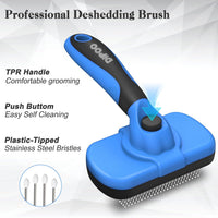 Dipoo Self Cleaning Shedding Brush - Blue - image 2