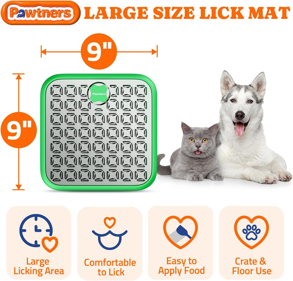 Stainless Steel Large Lick Mat for Dogs - green / 1pack - image 4