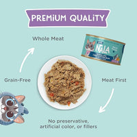 LOVE, NALA - Natural Adult Cat Wet Food - Pate Mackerel with Carrot & Pumpkin Recipe- Grain Free, Non-GMO, Lean Protein, Omega 3, Digestive Fiber Blend, Added Minerals & Vitamins - 12 Pack 2.4 lbs.