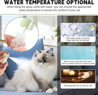 Cat Hair Brush for Shedding, 3-in-1 Pet Spray Hair Removal Comb with Visual Spray & Release Button, Waterproof Dog Grooming Brush for Furry Pet