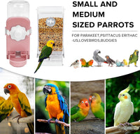 Lemtrflo No Mess Bird Feeder Water Dispenser Set - pink - image 3