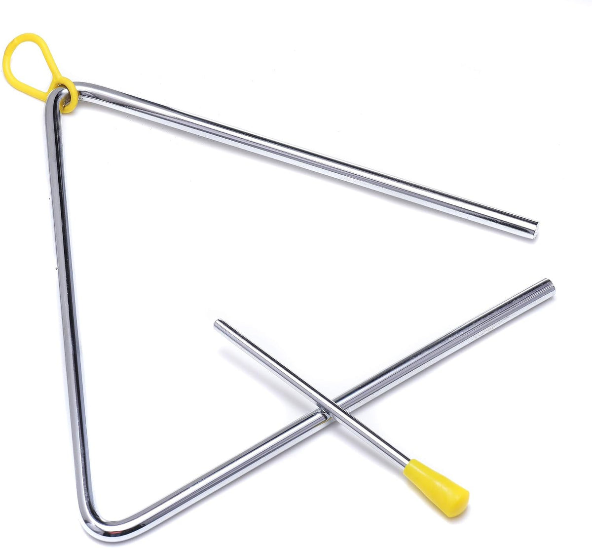 6 Inch Musical Steel Triangle Percussion Instrument With Striker – Fun for Kids & Family - 10 Inch