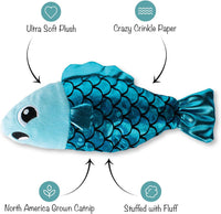 Fringe Studio, Off THE Scales Durable Cotton Canvas Cat Toy - Fishy - image 3