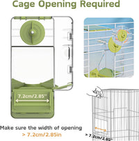 Automatic Bird Feeder, Bird Cage Feeder with Perch Multi-Functional Holder for Fruits Vegetables - Green - image 4