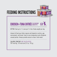 ORIJEN Premium Pate Wet Kitten Cat Food in Bone Broth Chicken & Salmon Entrée 5.5oz Cans (6 Count)
