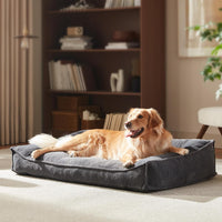 FURTIME XL Orthopedic Dog Bed Large Sized Dog - Grey / 42"L x 30"W x 9.5"Th