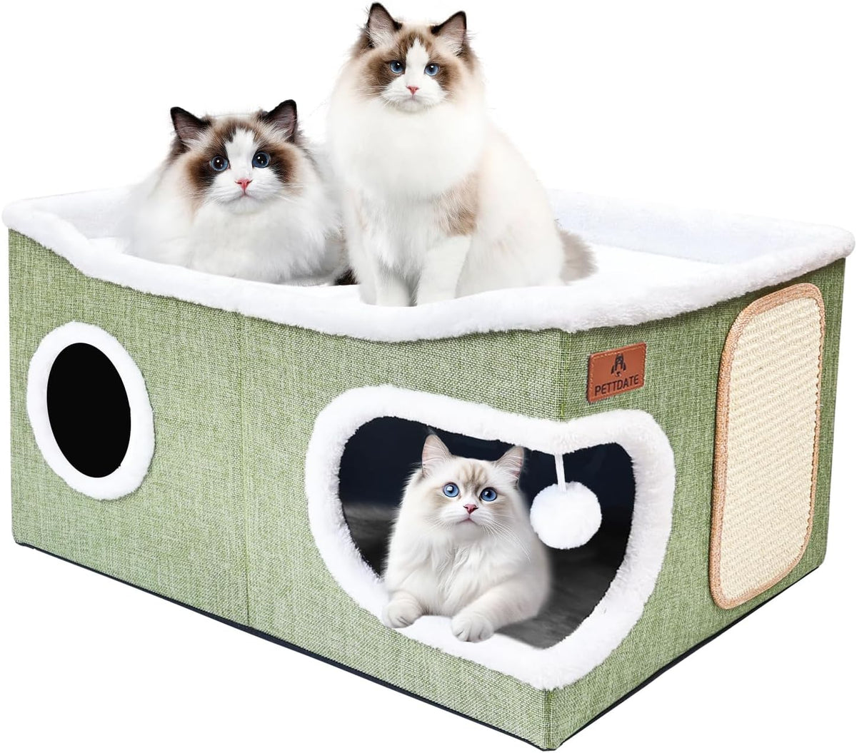 Extra Large Cat Beds for Indoor Cats - Green / Extra Large