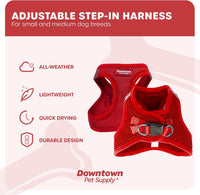 Downtown Pet Supply Step in Dog Harness for Teacup Dogs & Cats No Pull - Large / Red - image 3