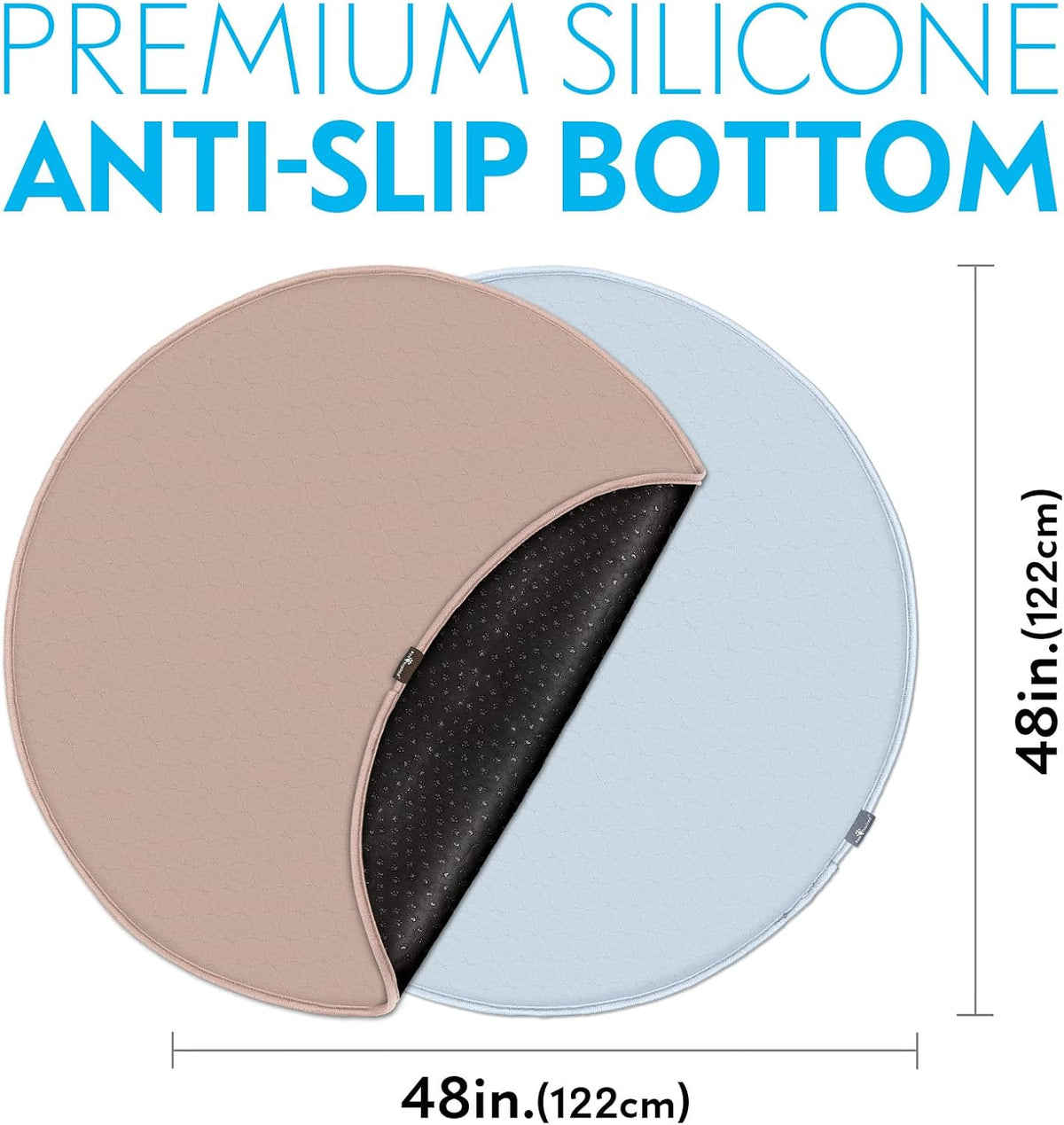 Paw Inspired Round Washable Pee Pads for Dogs - 48" (2 pack) - image 2