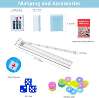 American Mahjong Game Set, 166 Green Tiles - Blue - image 2