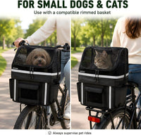 Dog Bike Basket Cover, Drawstring Mesh Pet Safety Cover - 13.0"L x 11.0"W x 10.2"H - image 4