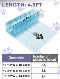 MEWTOGO 13.7in x 4.9ft Door Replacement Flaps for Dog House – Essentials for Dogs - 13.7 in x 4.9 ft - image 4