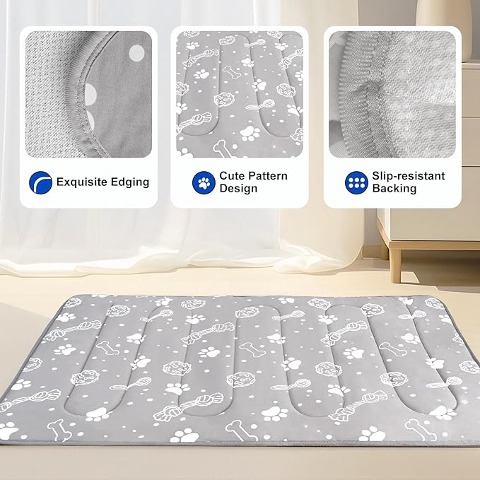 MH MYLUNE HOME Upgrade Cooling Mat for Pets,30”x20” 300g Reinforced Padding & Arc-Chill Fiber, Heat-Absorbing Color-Changing Pet Pad, Foldable Summer Bed