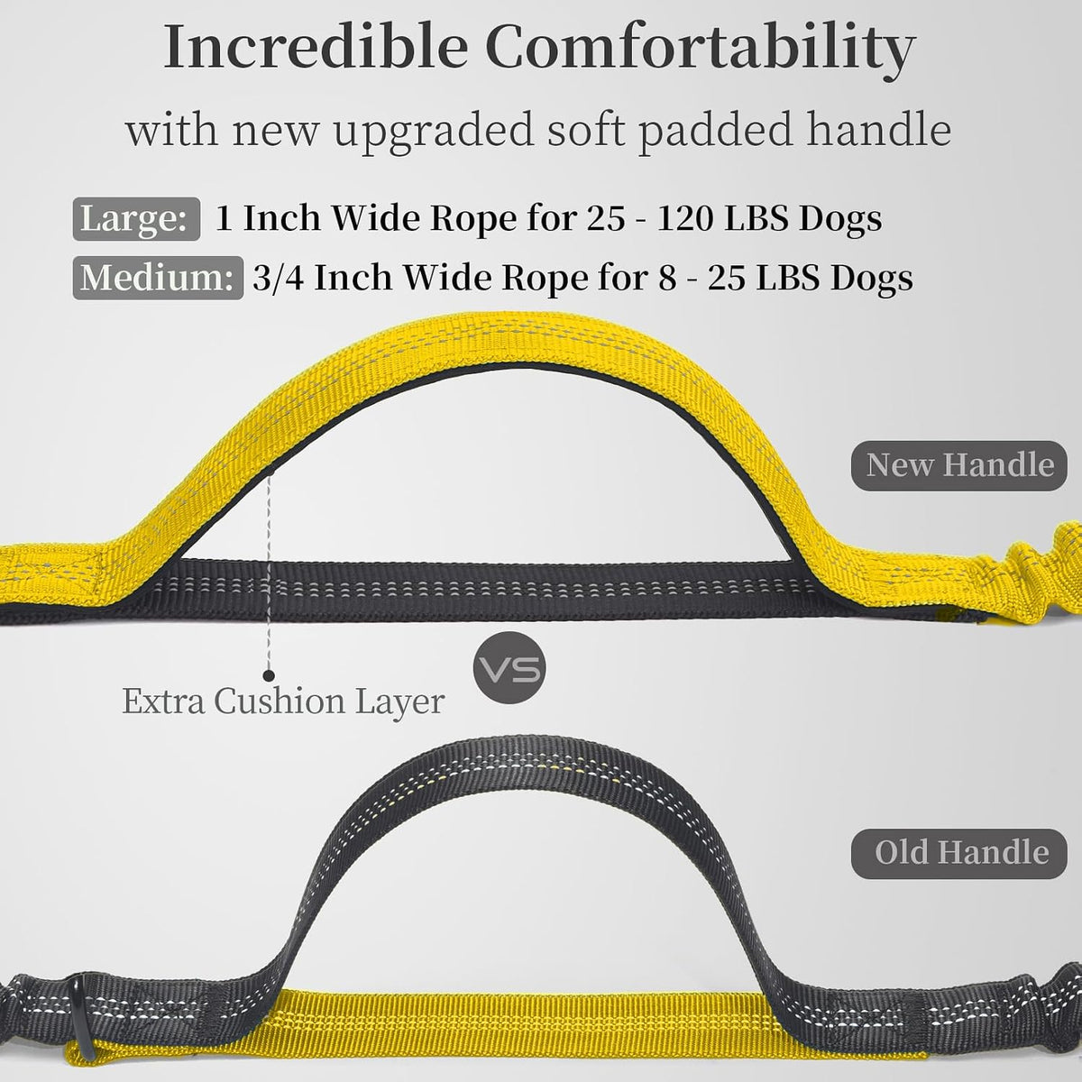 Hands Free Dog Leash with Zipper Pouch - Yellow / Large - image 3