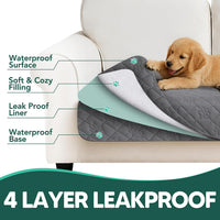 PAWFINITY Waterproof Dog Blanket for Couch - Grey / 30x90 Inch (Pack of 1) - image 2
