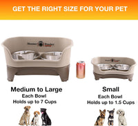Neater Feeder Express Mess Proof Dog Bowls Elevated for Small Breeds - Small w/ Standard Bowls / Cappuccino - image 4