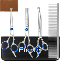 6-in-1 Dog Grooming Scissors - Blue 5 in 1